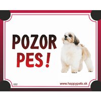 Tabuľka Pozor Pes - shi tzu